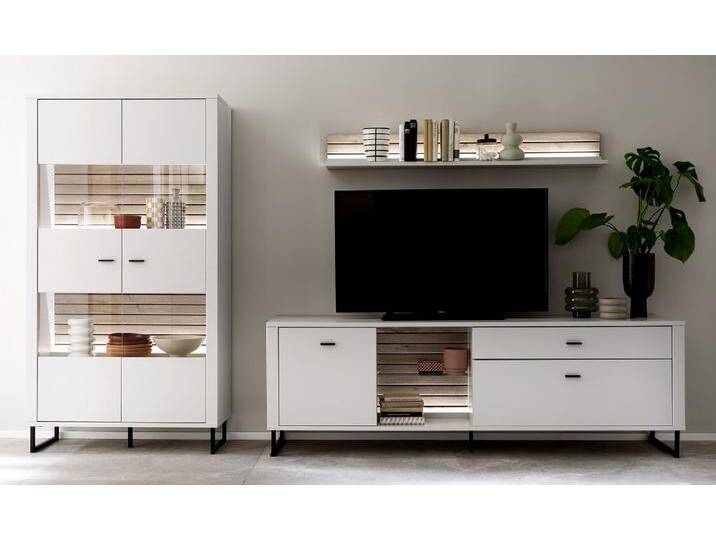 Wohnkombination Louisiana 2 , Modern White , 3-teilig von fh furnhaus