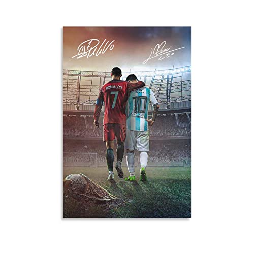 fhzang Messi Ronaldo Poster, Wandkunst, Leinwanddruck, Poster, Zuhause, Badezimmer, Schlafzimmer, Büro, Wohnzimmer, Dekoration, Leinwandposter, ungerahmt: 40 x 60 cm fhzang Messi Ronaldo Poster, Wandkunst, Leinwanddruck, Poster, Zuhause, Badezimmer, Schlafzimmer, Büro, Wohnzimmer, Dekoration, Leinwandposter, ungerahmt: 40 x 60 cm von fhzang