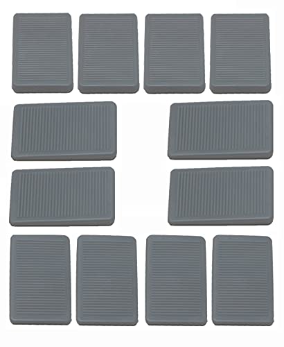12 x fiXte Möbelkeile Nivellierscheiben Weichgummi Flexibel Stapelkeile in Grau von fiXte