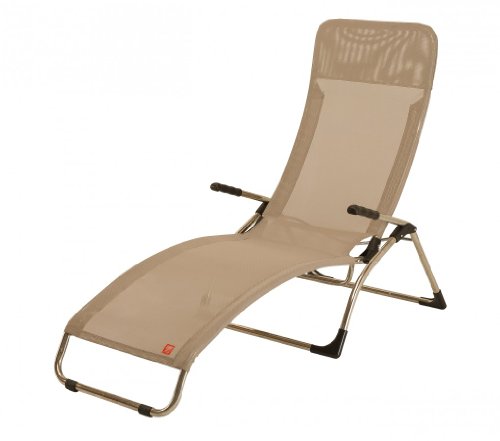 FIAM Samba Neigung Outdoor-Lounger, Taupe, mit Aluminiumrahmen von Fiam