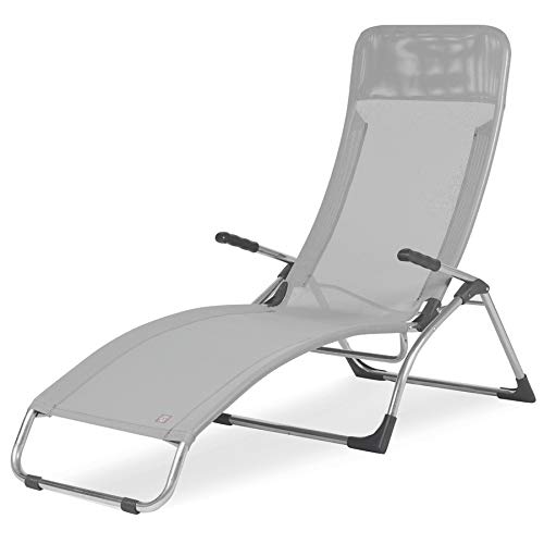 Liegestuhl Samba Fiam Art. 045TX BIGR Rahmen aus Aluminium Texilene Farbe weiß/grau von fiam