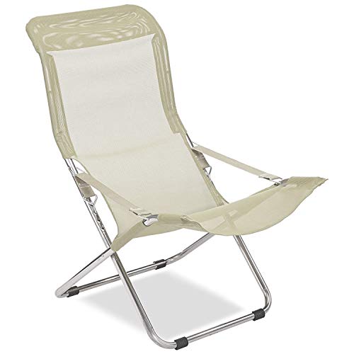 fiam Liege Fiesta Aluminium und textilene cod. 027TXBIBE weiß-beige texilene Farbe von fiam