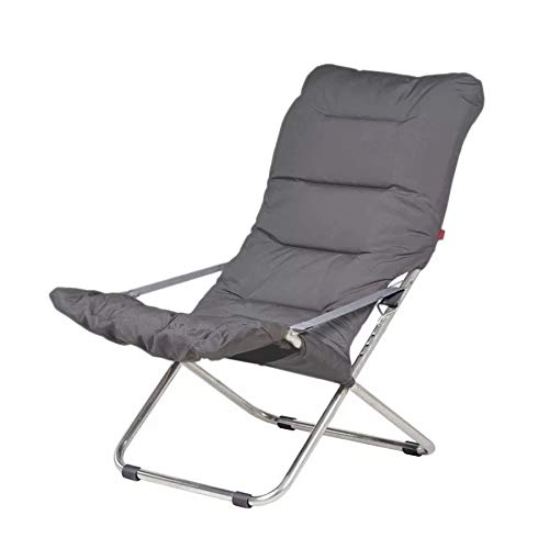 fiam Soft Deck Chair, in der silbernen Farbe Stahlkonstruktion, gepolstert weiß/schwarz Cod. 127S ALBINE von fiam