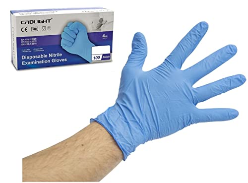 fiduciashop 100 Stück - Nitril Einweghandschuhe Handschuhe Einmalhandschuhe Untersuchungshandschuhe Nitrilhandschuhe - Größe (L) von fiduciashop