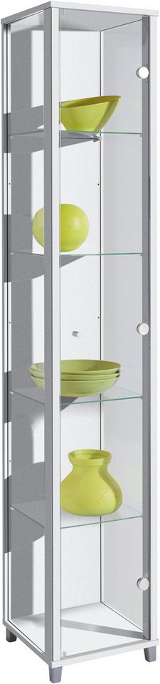 fif möbel Vitrine OPTIMA Höhe ca. 172 cm Standvitrine/Glasvitrine 1x Glastür,perfekt für Sammler,Sammlervitrine von fif möbel