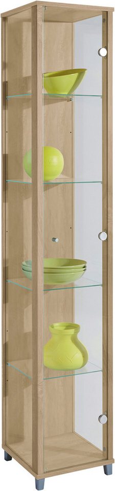 fif möbel Vitrine OPTIMA Höhe ca. 172 cm Standvitrine/Glasvitrine 1x Glastür,perfekt für Sammler,Sammlervitrine von fif möbel