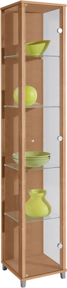 fif möbel Vitrine OPTIMA Höhe ca. 172 cm Standvitrine/Glasvitrine 1x Glastür,perfekt für Sammler,Sammlervitrine von fif möbel