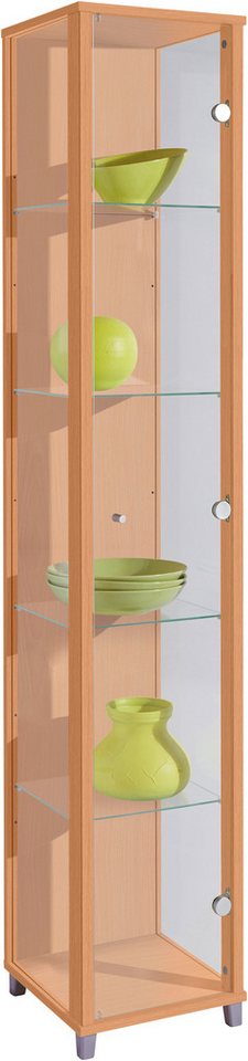 fif möbel Vitrine OPTIMA Höhe ca. 172 cm Standvitrine/Glasvitrine 1x Glastür,perfekt für Sammler,Sammlervitrine von fif möbel