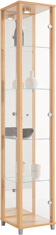 fif möbel Vitrine OPTIMA Standvitrine/Glasvitrine 1x Glastür,perfekt für Sammler,Sammlervitrine von fif möbel