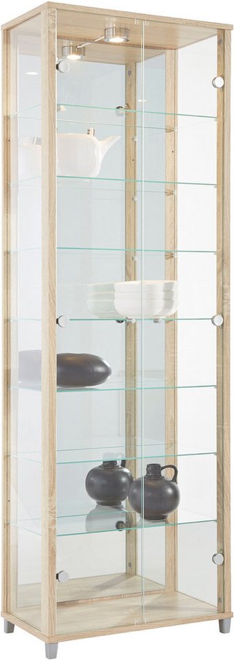 fif möbel Vitrine OPTIMA Standvitrine/Glasvitrine 2x Glastür,perfekt für Sammler,Sammlervitrine von fif möbel