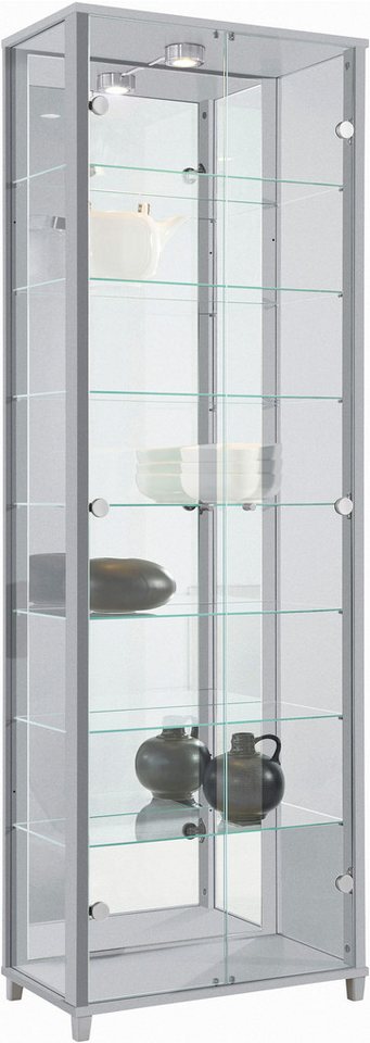 fif möbel Vitrine OPTIMA Standvitrine/Glasvitrine 2x Glastür,perfekt für Sammler,Sammlervitrine von fif möbel