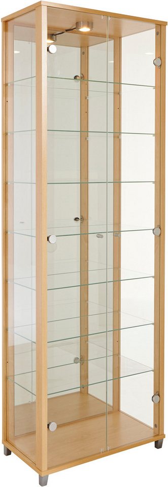 fif möbel Vitrine OPTIMA Standvitrine/Glasvitrine 2x Glastür,perfekt für Sammler,Sammlervitrine von fif möbel