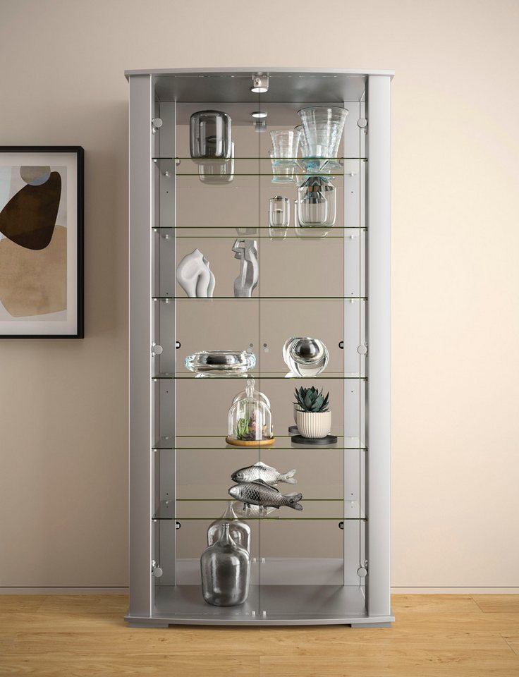 fif möbel Vitrine STELLA Standvitrine/Glasvitrine 2x Glastür,perfekt für Sammler,Sammlervitrine von fif möbel