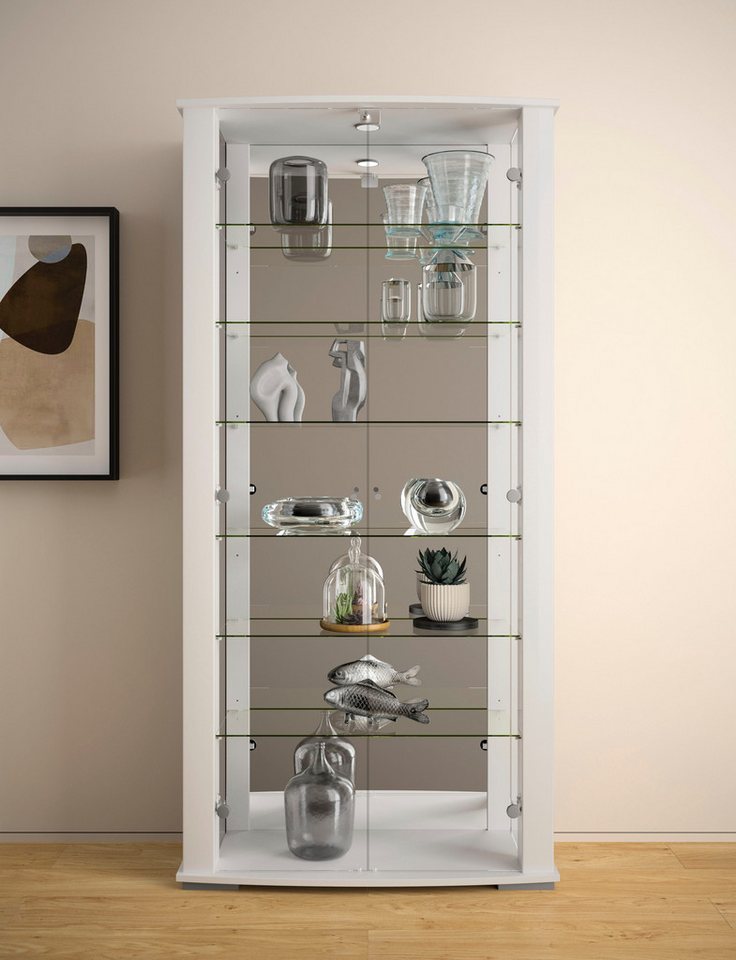 fif möbel Vitrine STELLA Standvitrine/Glasvitrine 2x Glastür,perfekt für Sammler,Sammlervitrine von fif möbel