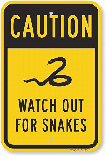 Schild 20,3 x 30,5 cm, Warnschild "Watchfor Snakes" von fifbird