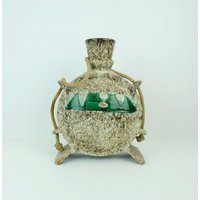 Außergewöhnliche Vintage Jopeko Vase Mit Seil Fat Lava Glasur 70Er Jahre von fiftieshomestyle