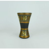 Dümler & Breiden 50Er Jahre Vase Mit Abstraktem Golddekor 103-18 Mid Century Wgp von fiftieshomestyle