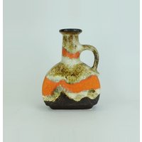 Dümler & Breiden Mid Century Keramik Vase Henkelvase Modell-Nr. 603/25 Fat Lava von fiftieshomestyle