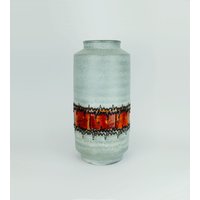 Mid Century Keramik Vase Bodenvase Carstens 60Er Jahre Fat Lava Modell-Nr. 1264-45 von fiftieshomestyle