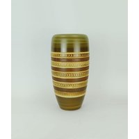 Westdeutsche Mid Century Keramik Vase Dümler & Breiden Modell-Nr. 166 30 Reliefdekor 50Er 60Er Jahre von fiftieshomestyle