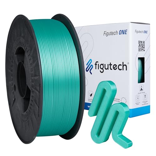 PLA-Filament, 1,75 mm, 1 kg, Crystal Jade, figutech ONE 3D-Filament, Genauigkeit +/- 0,02 mm, PLA optimiert für 3D-Drucker, hohe Haftung und Festigkeit, verbesserte Fließfähigkeit von figutech