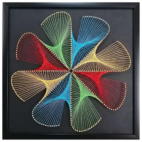 Fikujap DIY String Art Set für Erwachsene - Außergewöhnliches Bastelgeschenk Mit Vorlagen für Frauen, Männer, Freunde, Familie - Einrichtungs-Dekoration, F von fikujap