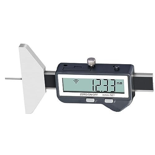 fikujap Reifenmessertiefe, LCD Digital Tire Profiltiefen Sie Tool, Bluetooth-Funktion, mit Inch und MM-Konvertierung genaue Messwerkzeuge für Cars-LKWs und SUV (Messbereich 0-25 mm) von fikujap