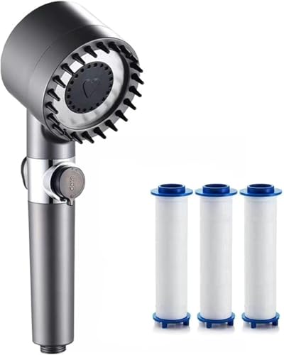 Duschkopf mit Filter, Hochdruck Handbrause mit Schlauch-grey001 von filterlead