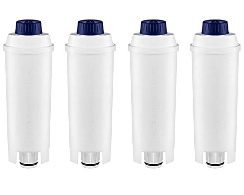 4-pack Wasserfilter kompatibel mit DeLonghi DLS C002 Kaffeemaschinen Filterpatronen, DLSC002, SER 3017, Magnifica, Caffe, Cappuccino, ECAM, ESAM, ETAM, BCO, EC von filterportal