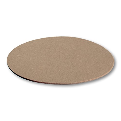 Filzbrand Filz Untersetzer rund 25 cm groß, 3mm stark, Deko Filzuntersetzer für Gläser, Vasen oder Teller, Designfilz aus 100% Wolle, Cappuccino – Made in Germany von filzbrand