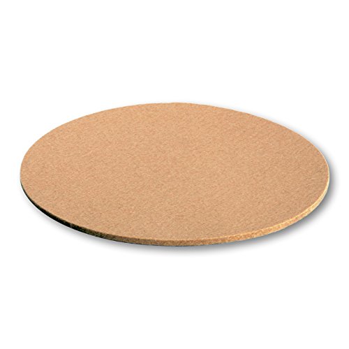 Filzbrand Filz Untersetzer rund 25 cm groß, 5mm stark, Deko Filzuntersetzer für Gläser, Vasen oder Teller, Designfilz aus 100% Wolle, beige – Made in Germany von filzbrand