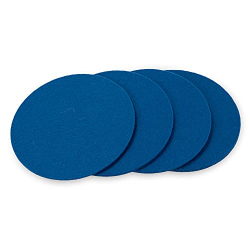 filzbrand Filz Untersetzer rund für Gläser, Filzuntersetzer 4 Stück (4er Set), Ø 10 cm in enzianblau, 3 mm dick, Glasuntersetzer, Getränkeuntersetzer aus Designfilz 100% Wolle – Made in Germany von filzbrand