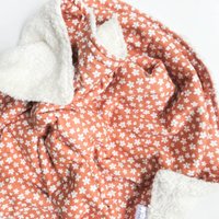 Bio Baumwolle Sherpa Decke - Daisy Rust Baby Geschenk Neutral Shower Kinderzimmer Dekor Krippe Oder Kinderwagendecke Aussie Made von finchandfolk