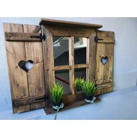 Fensterladen Spiegel Wandspiegel Mit Türen Spiegelfenster Landhausstil Chalet Hotel Deko Berghütte Berghüttenstil Allgäu Hirsch Berge Fensterladen Spiegel Wandspiegel Mit Türen Spiegelfenster Landhausstil Chalet Hotel Deko Berghütte Berghüttenstil Allgäu Hirsch Berge von finchenswelt