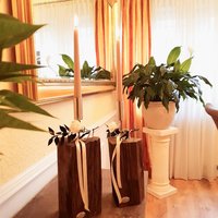 Kerzenhalter Windlicht Holzscheit Natürliche Gemütlichkeit Für Dein Zuhause von finchenswelt