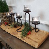 Windlicht Aus Eisen Auf Eiche Altholzbrett - Wmg Deko Holz Und Metall, Rustikale Tischdeko, Landhausstil, Handmade Wohnaccessoire Windlicht Aus Eisen Auf Eiche Altholzbrett - Wmg Deko Holz Und Metall, Rustikale Tischdeko, Landhausstil, Handmade Wohnaccessoire von finchenswelt