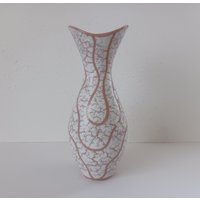Vase Marzi & Remy Keramik 50-Iger Jahre Weiss Geflockt Handbemalt Vase Marzi & Remy Keramik 50-Iger Jahre Weiss Geflockt Handbemalt von findbeautiful