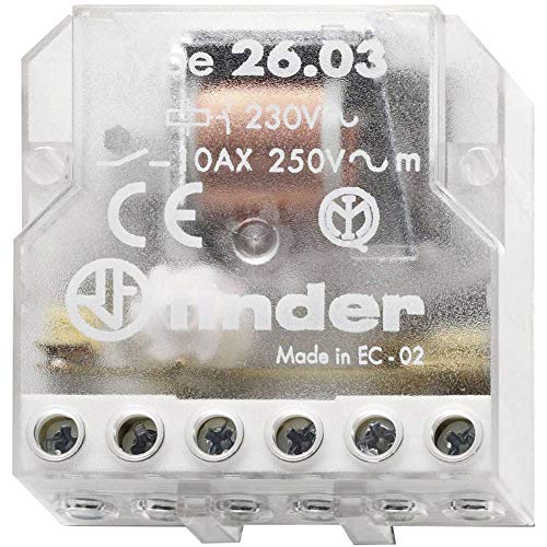 Finder 26.03.8.230.000 1 NO (T), 1 NF (R) 230 V/AC 10 A, 2500 VA, 1 Stück von finder