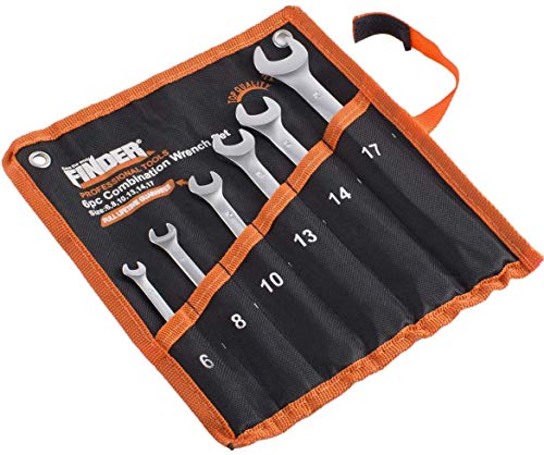 finder BS192109D Combination Wrench Set, Open and Box End Metric Spanner Set, 6mm-17mm, Set of 6pcs von finder