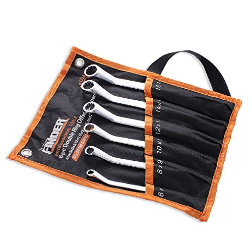 FINDER BS192133D Double Ring Offset Spanner Set, Metric, 6-17mm, Set of 6Pcs von Finder