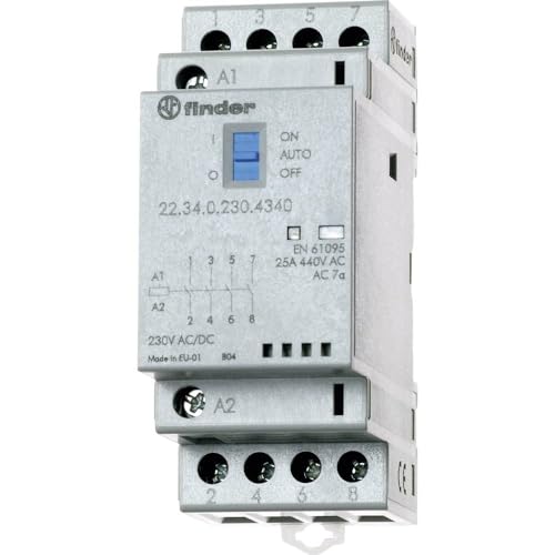 Finder Serie 22 – Schütz Modular 12 VAC/DC 4 NO 25 A von Finder