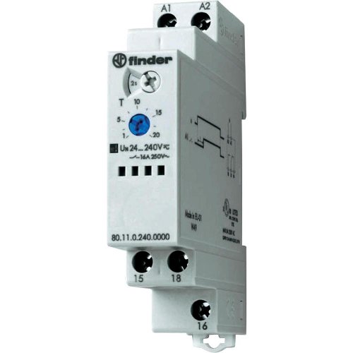 finder Serie 80 - Multispannungs-Timer, einphasig, 240 V/Gleichstrom, One Size von finder