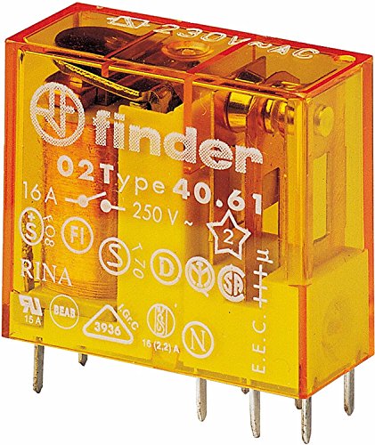 finder Steck/Printrelais 230 V AC, 1 W, 16 A, 1 Stück, 40.61.8.230.0000 (2 Stück Steck-/Printrelais) von Finder