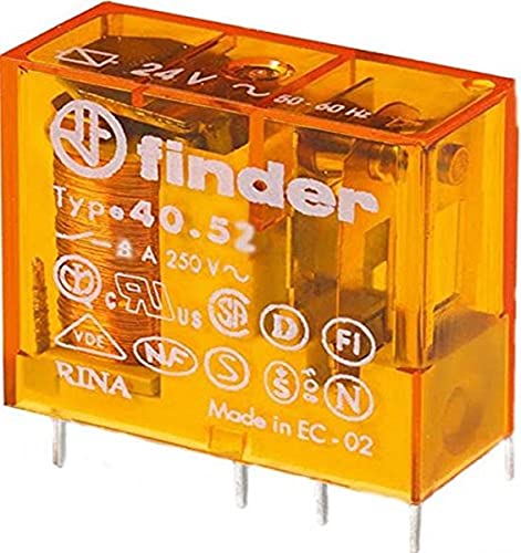 Finder 40.52.8.024.0000 Steck/Printrelais 24 V AC 2 W 8 A, 960 W, Grau, 1 Stück Steck-/Printrelais von Best Price Square