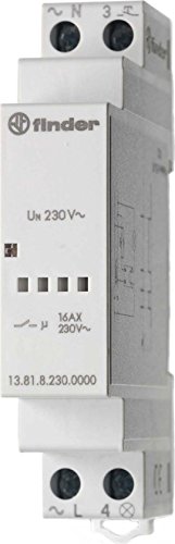 Finder 138182300000PAS Elektronischer Stromstoßschalter, modular, 230 V, 1 Schließer, 16 A von finder