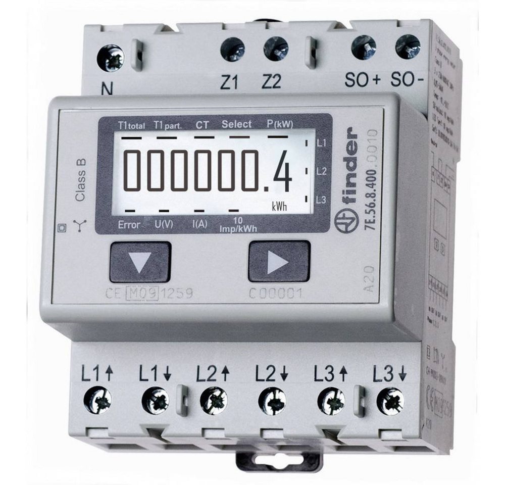 finder Drehstromzähler Elektronischer 3-Phasen-Energiezähler finder Drehstromzähler Elektronischer 3-Phasen-Energiezähler von finder