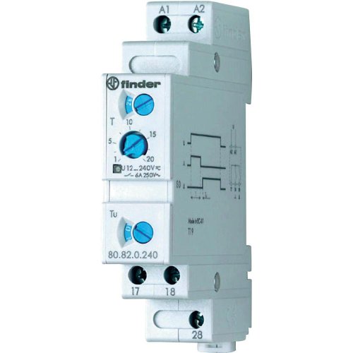 finder SERIE 80 80.82.0.240.0000-1 0.240.0000 Zeitrelais Monofunktional 1 St. Zeitbereich: 0.1s-20 min 2 Schließer, 240 V von finder