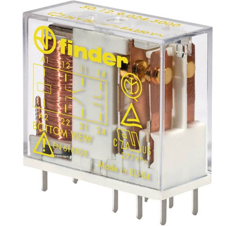finder Zeitrelais Finder 50.12.9.024.5000 Printrelais 24 V/DC 8 A 2 Wechsler 1 St., (50.12.9.024.5000) von finder