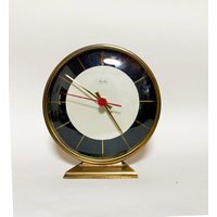 Messing Tischuhr 50Er Jahre Art Deco Mauthe Quarz Uhr-Neues Uhrwerk - Voll Restauriert Design West Germany Messing Tischuhr 50Er Jahre Art Deco Mauthe Quarz Uhr-Neues Uhrwerk - Voll Restauriert Design West Germany von fineartsdeco