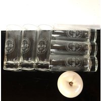 Schweppes Gläser Vintage, Wodka Lemon Longdrink Glas, 6 X Original Werbeglas, 80Er Party, Kult Schweppesglas , Boho Barware von fineartsdeco